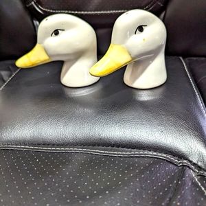 3/$30 .White Duck Head Salt and Pepper Shakers.